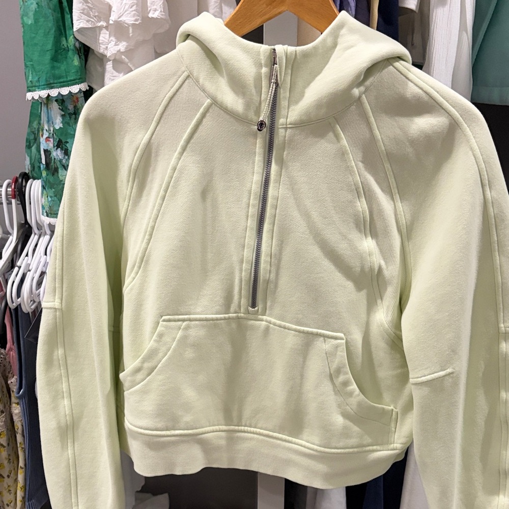 lululemon athletica Pale Green Half-Zip Hoodie